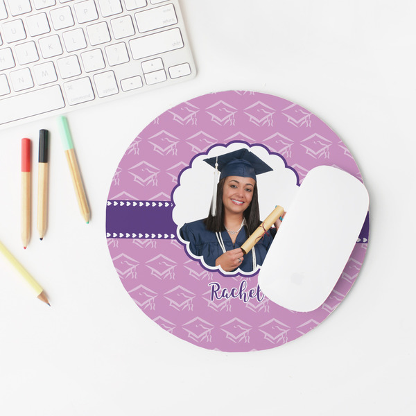 Graduation Round Mousepad - LIFESTYLE 2