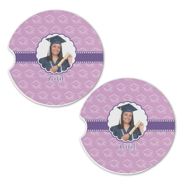 Graduation Sandstone Car Coasters - Set of 2
