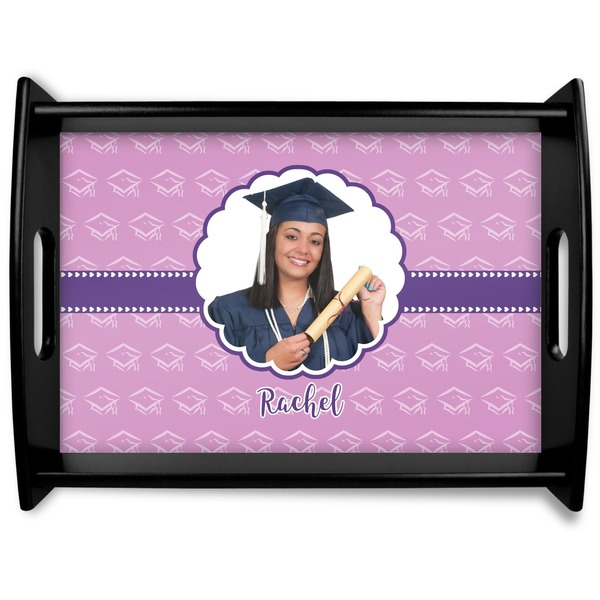 Custom Graduation Black Wooden Tray - Large (Personalized)