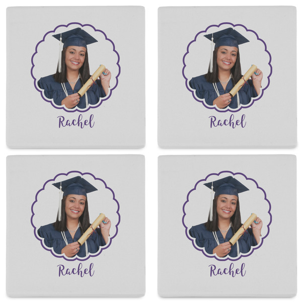 Graduation Set of 4 Sandstone Coasters - See All 4 View