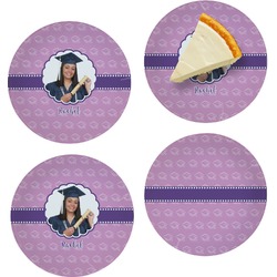 Graduation Set of 4 Glass Appetizer / Dessert Plate 8" (Personalized)