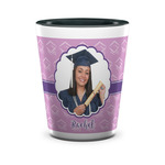 Graduation Ceramic Shot Glass - 1.5 oz - Two Tone - Single (Personalized)