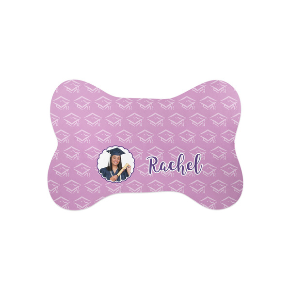 Custom Graduation Bone Shaped Dog Food Mat (Small) (Personalized)