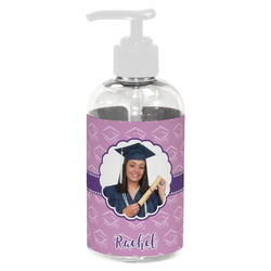 Graduation Plastic Soap / Lotion Dispenser (8 oz - Small - White) (Personalized)