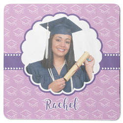 Graduation Square Rubber Backed Coaster (Personalized)
