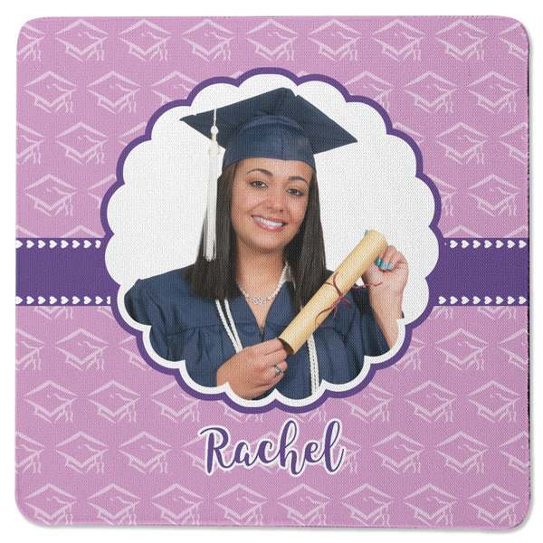 Custom Graduation Square Rubber Backed Coaster (Personalized)