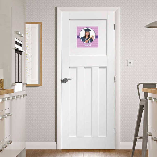 Graduation Square Wall Decal on Door