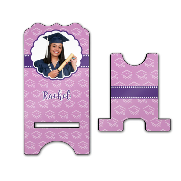 Graduation Stylized Phone Stand - Front & Back - Large