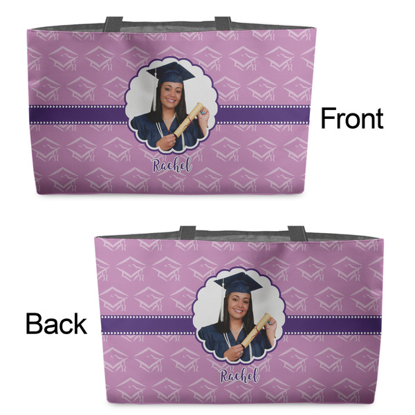 Graduation Tote w/Black Handles - Front & Back Views