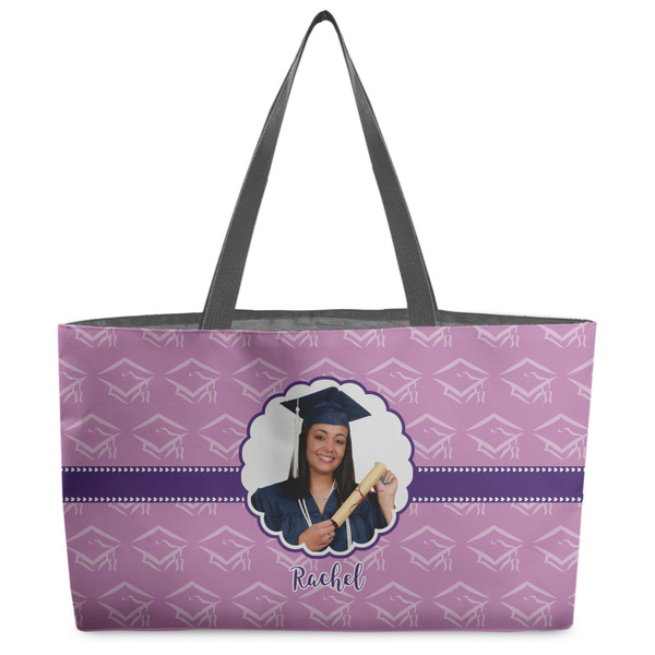 Custom Graduation Beach Totes Bag - w/ Black Handles (Personalized)