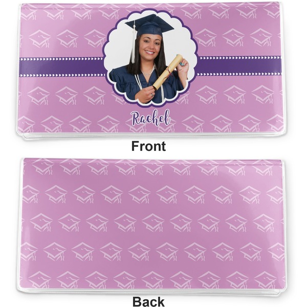 Graduation Vinyl Check Book Cover - Front and Back