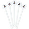 Graduation White Plastic 5.5" Stir Stick - Fan View