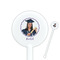 Graduation 5.5" Round Plastic Stir Sticks - White - Single Sided (Personalized)