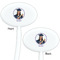 Graduation White Plastic 7" Stir Stick - Double Sided - Oval - Front & Back