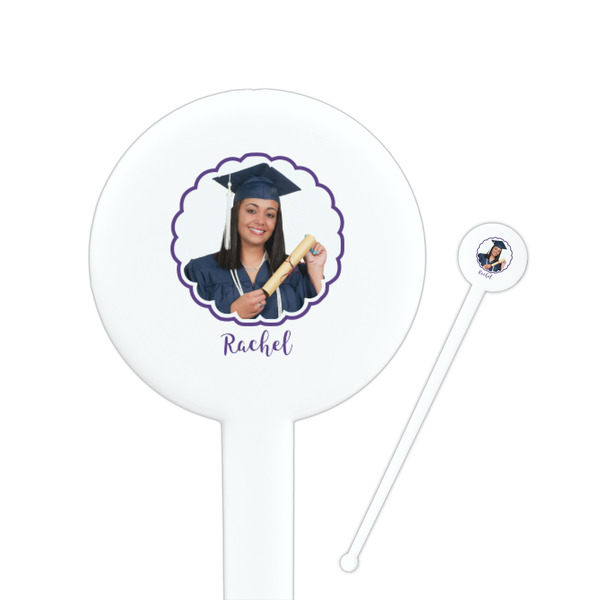 Custom Graduation Round Plastic Stir Sticks (Personalized)