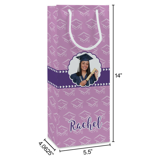Graduation Wine Gift Bag - Dimensions