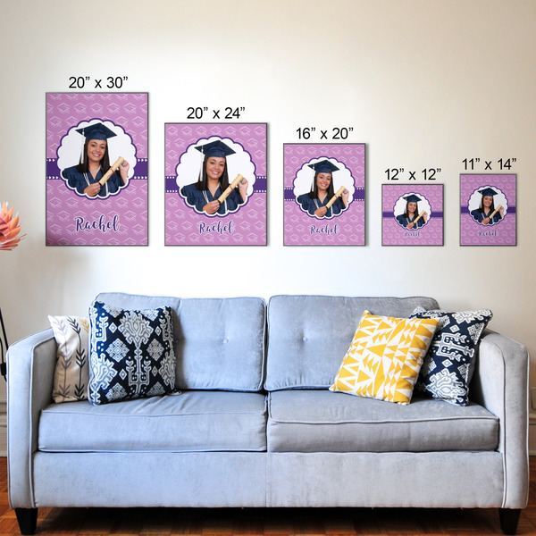 Graduation Wood Prints - Size Comparison
