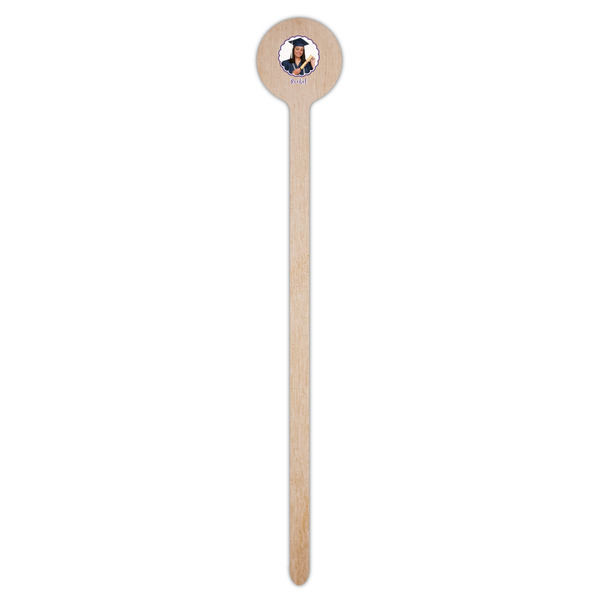 Graduation Wooden 7.5" Stir Stick - Round - Single Stick