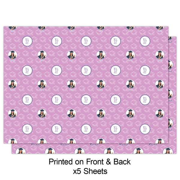 Graduation Wrapping Paper Sheet - Double Sided - Front