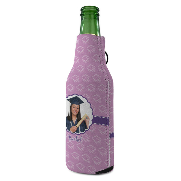 Graduation Zipper Bottle Cooler - ANGLE (bottle)