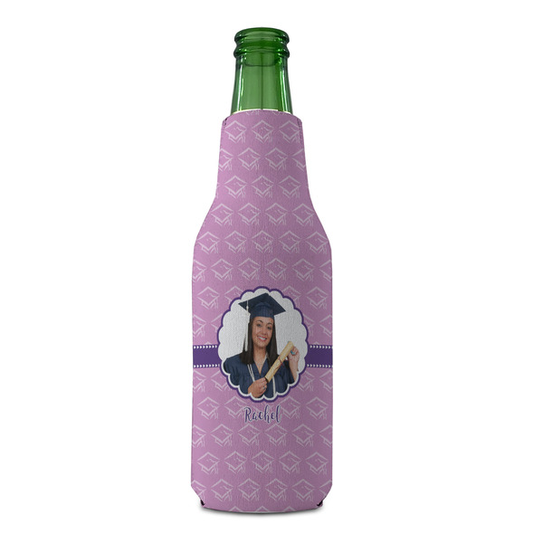Graduation Zipper Bottle Cooler - FRONT (bottle)