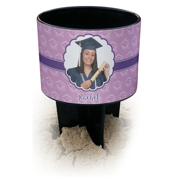 Custom Graduation Black Beach Spiker Drink Holder (Personalized)