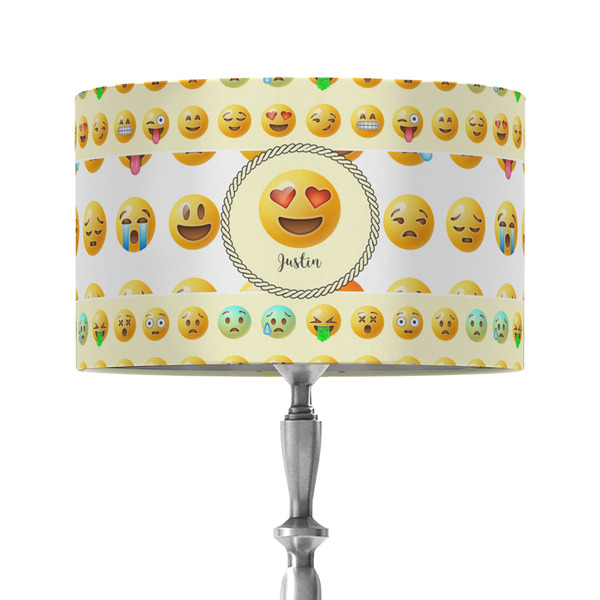 Emojis 12" Drum Lampshade - ON STAND (Fabric)
