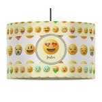 Emojis 12" Drum Pendant Lamp - Fabric (Personalized)
