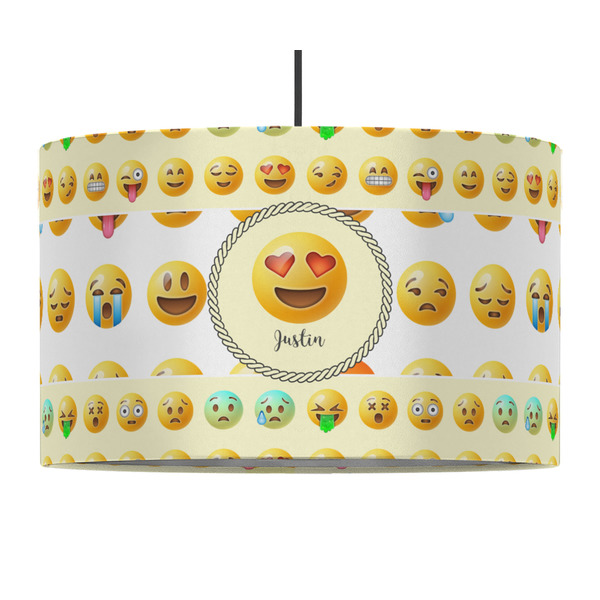 Custom Emojis 12" Drum Pendant Lamp - Fabric (Personalized)