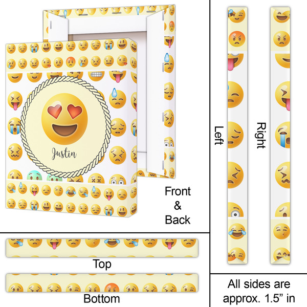 Emojis 16x20 - Canvas Print - Approval