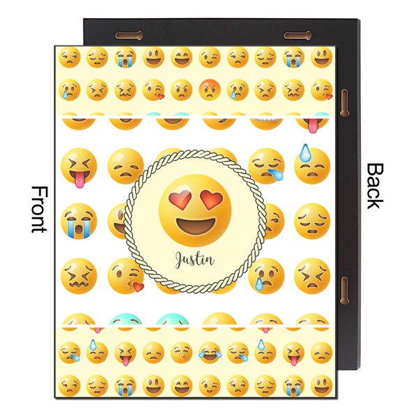 Emojis 16x20 Wood Print - Front & Back View