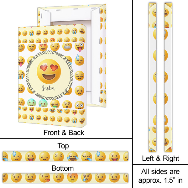 Emojis 20x30 - Canvas Print - Approval