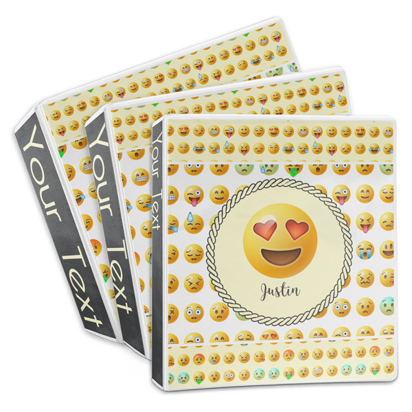 Custom Emojis 3-Ring Binder (Personalized)