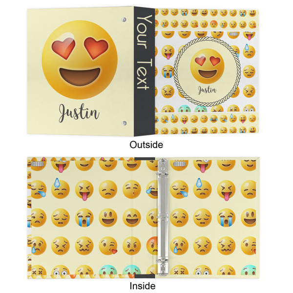 Emojis 3 Ring Binders - Full Wrap - 1" - APPROVAL