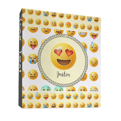 Emojis 3 Ring Binder - Full Wrap - 1" (Personalized)
