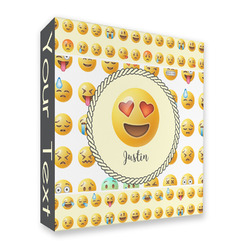 Emojis 3 Ring Binder - Full Wrap - 2" (Personalized)