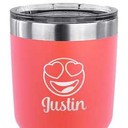 Emojis 30 oz Stainless Steel Tumbler - Coral - Single Sided (Personalized)