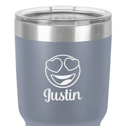Emojis 30 oz Stainless Steel Tumbler - Grey - Double-Sided (Personalized)