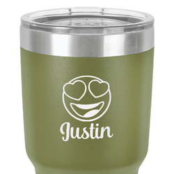 Emojis 30 oz Stainless Steel Tumbler - Olive - Single-Sided (Personalized)