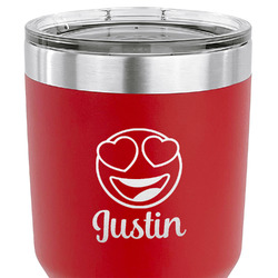 Emojis 30 oz Stainless Steel Tumbler - Red - Single Sided (Personalized)