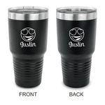 Emojis 30 oz Stainless Steel Tumbler - Black - Double Sided (Personalized)