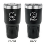 Emojis 30 oz Stainless Steel Tumbler - Black - Double Sided (Personalized)