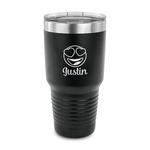 Emojis 30 oz Stainless Steel Tumbler - Black - Single Sided (Personalized)