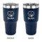 Emojis 30 oz Stainless Steel Tumbler - Navy - Double Sided (Personalized)