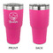 Emojis 30 oz Stainless Steel Ringneck Tumblers - Pink - Single Sided - APPROVAL