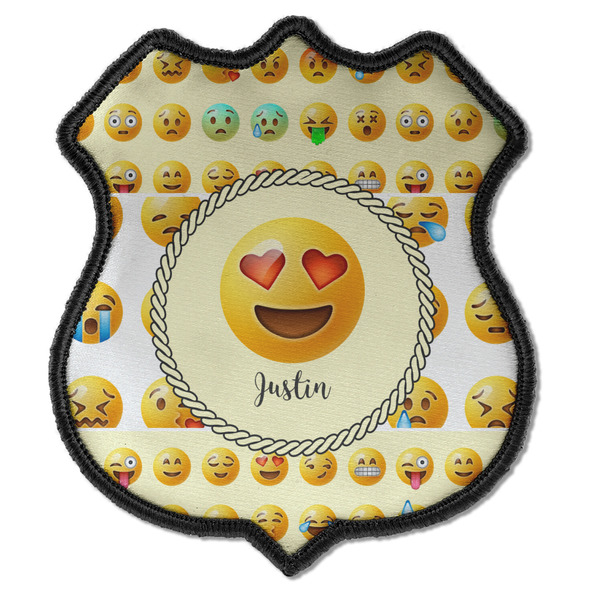 Custom Emojis Iron On Shield Patch C w/ Name or Text