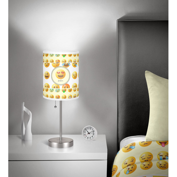Emojis 7 inch drum lamp shade - in room