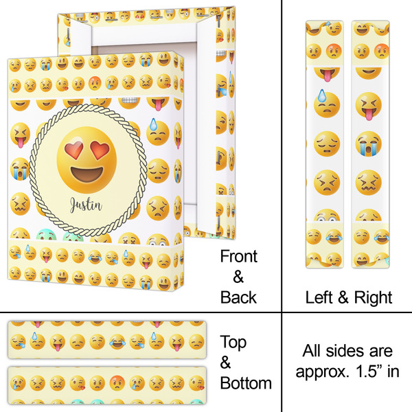 Emojis 8x10 - Canvas Print - Approval