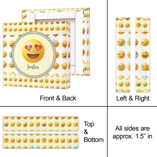 Emojis 8x8 - Canvas Print - Approval