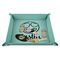 Emojis 9" x 9" Teal Leatherette Snap Up Tray - STYLED